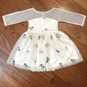 Toddler Dress, Ivory. Never worn. Ele Story Brand. Size 18 month. Like new.